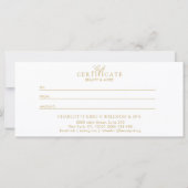 Carte Écriture Élégante | Certificat Cadeau Entreprise (Dos)