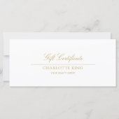 Carte Écriture Élégante | Certificat Cadeau Entreprise (Devant)