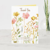 Carte Écriture Merci Thessaloniens Fleur sauvage (Devant)