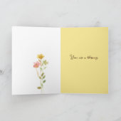 Carte Écriture Merci Thessaloniens Fleur sauvage (Intérieur)