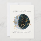 Carte Écriture moderne aquarelle étoile lune céleste (Devant)