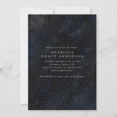 Carte Écriture moderne aquarelle étoile lune céleste (Dos)