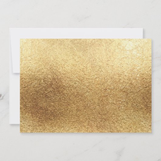 Carte Écriture moderne en noir et or graduation stylisée (Dos)