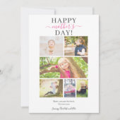 Carte Ecriture moderne mère jour 6 photo collage poème (Devant)