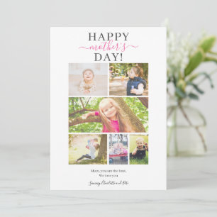 Carte Écriture moderne mères jour 6 poème de collage pho