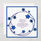 Carte Écriture Verse Message spirituel Royaume (Devant / Derrière)