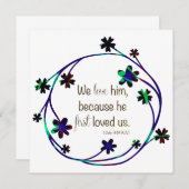 Carte Écriture Verse Message spirituel Royaume (Devant / Derrière)