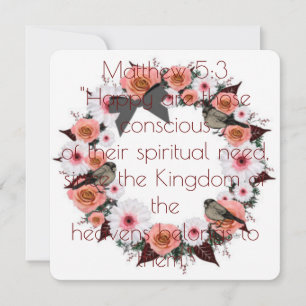 Carte Écriture Verse Spirituel Matthieu Royaume