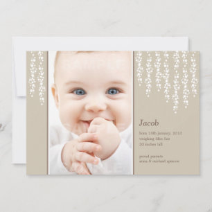 Carte Ecru Faire-part de naissance Vins Whimsical