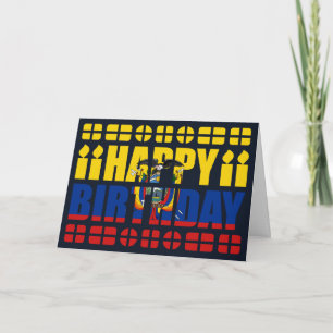 Carte Ecuador Flag Birthday Card