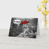 Carte Écureuil Artiste français Bon Voyage (Fleur jaune)