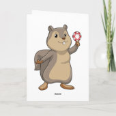 Carte Écureuil au poker avec des jetons de poker (Dos)