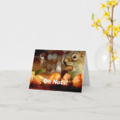 Carte Écureuil d'anniversaire (Fleur jaune)