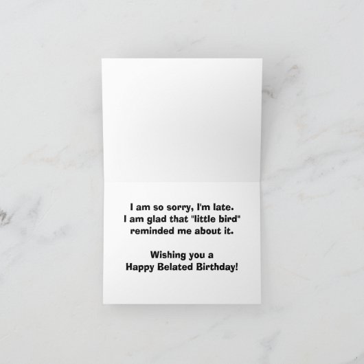 Carte Écureuil d'anniversaire (Intérieur)