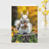 Carte Écureuil d'anniversaire avec maïs (Fleur jaune)