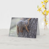 Carte Écureuil de accrochage (Fleur jaune)