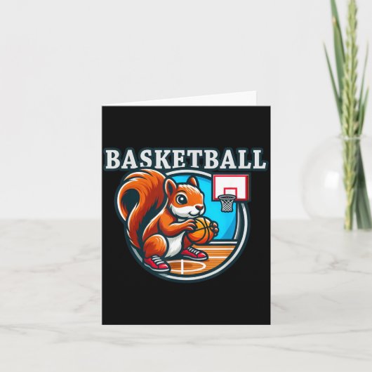 Carte Écureuil de baseball jouant au baseball (Devant)