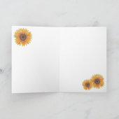 Carte Écureuil de bon thanksgiving aux tournesols (Intérieur)