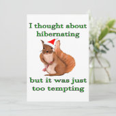 Carte Écureuil de Noël (Debout devant)