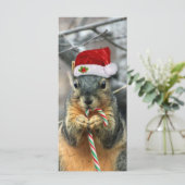 Carte Écureuil de Noël (Debout devant)