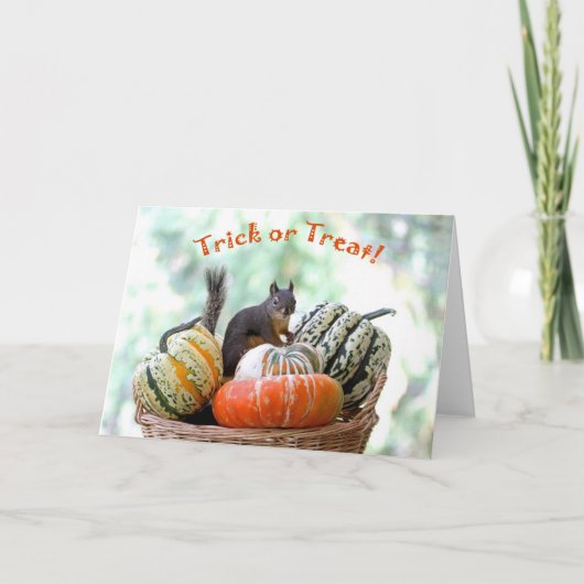 Carte Écureuil d'Halloween (Devant)