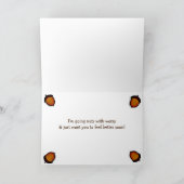 Carte Écureuil Endormi Drôle Remettre Vite (Intérieur)