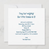 Carte écureuil, invitation à l'anniversaire d'écur (Dos)