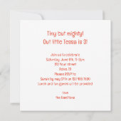 Carte écureuil, invitation à l'anniversaire d'écur (Dos)