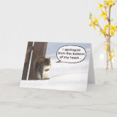 Carte Écureuil - je fais des excuses du fond de mon (Fleur jaune)