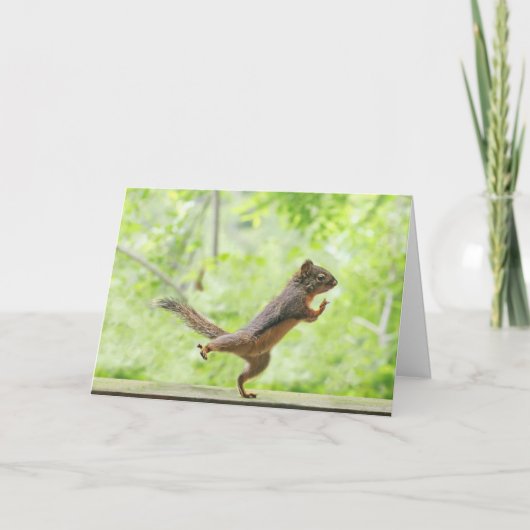 Carte Écureuil mignon Qui Fait Tai Chi (Devant)