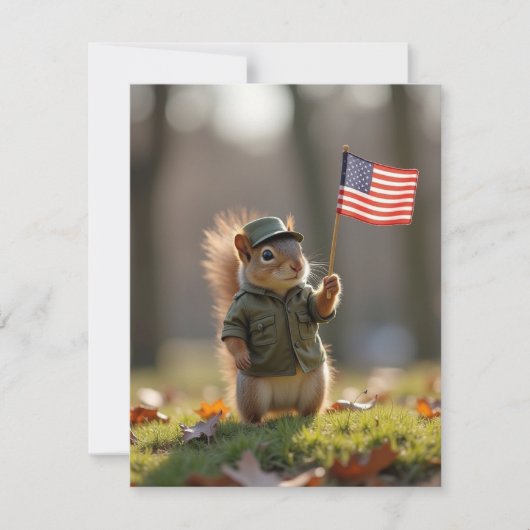 Carte Écureuil patriotique (Devant)