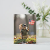 Carte Écureuil patriotique (Debout devant)