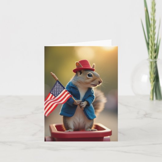 Carte Écureuil patriotique (Devant)