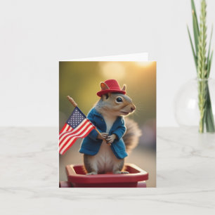 Carte Écureuil patriotique