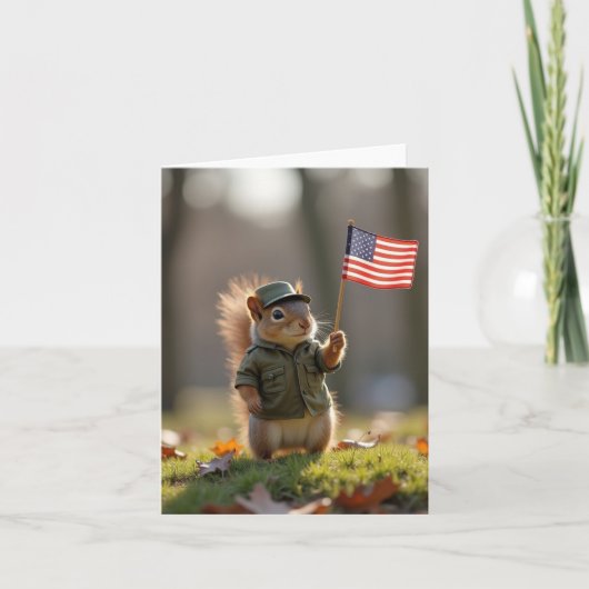 Carte Écureuil patriotique (Devant)