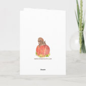 Carte Écureuil sur Citrouille Automne (Dos)