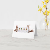 Carte Écureuils à l'Acorne (Fleur jaune)