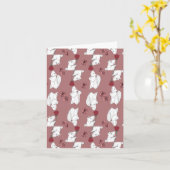 Carte Écureuils avec des fleurs (Fleur jaune)