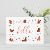 Carte Écureuils mignons (Debout devant)