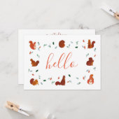 Carte Écureuils mignons (Devant/Arrière en situation)