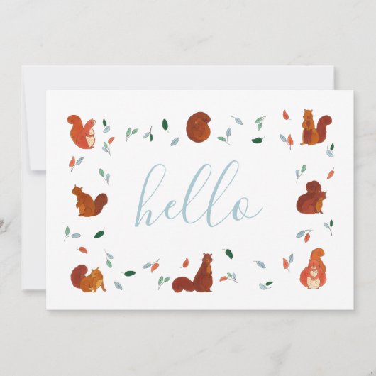 Carte Écureuils mignons (Devant)