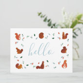 Carte Écureuils mignons (Debout devant)