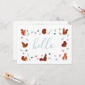 Carte Écureuils mignons (Devant/Arrière en situation)