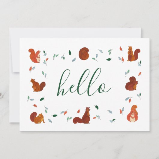 Carte Écureuils mignons (Devant)