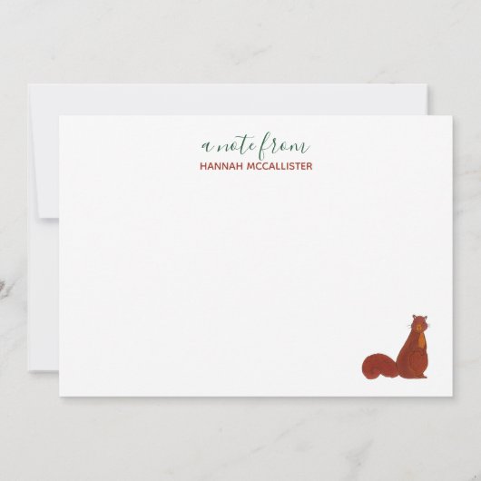 Carte Écureuils mignons (Dos)