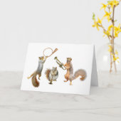 Carte Écureuils Musicaux (Fleur jaune)