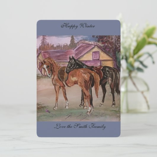 Carte écurie de Jamie & Poppy (Debout devant)
