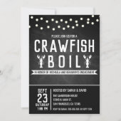 Carte Écuve Crawfish Boil Cajun Engagement Party Invitat (Devant)