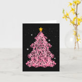 Carte Ed4d Pink Ribbon sapin de Noël Joyeux Noël (Fleur jaune)