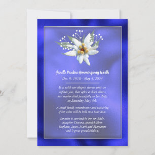 Carte Edelwiess européenne style Faire-part de la 